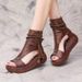 Foreign Trade Export Roman Shoes For Women, Summer Casual Fashion 2024 New High-Top Height-Increasing Wedge Sandals With_vogvips.com