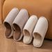 Autumn And Winter Couples Thermal Slippers Men's And Women's Plush Soft Soles Non-slip Home Floor Shoes Thermal Cotton Slippers_vogvips.com
