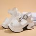 Women's Summer Wedge Sandals, Sports Sandals, Plus Size, Thick Sole, New Style, Platform Rhinestone Roman Sandals, Size 43_vogvips.com