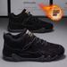 Winter Velvet Shoes Men's Trendy All-Match Construction Site Work Non-Slip Thickening Thermal Cotton Shoes Labor Protect_vogvips.com