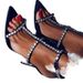2025 European And American Style One-strap Open-toe Rhinestone Thin-strap Sandals, Feminine Roman High-heeled Shoes_vogvips.com