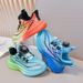 Boys' Mesh Breathable Running 2026 Summer Model, Ultra-Light Soft Sole, Rotating Buckle, Children's Sports Shoes,_vogvips.com