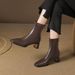 832-2 Square Toe Chunky With Back Zipper Martin 2024 Autumn Winter New High Heel Versatile Short Bare Boots_vogvips.com