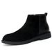 European Warm Series 2025 Autumn Winter New High-top Men's Short Warm Fleece Korean Style Patchwork Casual Versatile Martin Boots Trend_vogvips.com