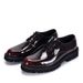 ShoeVault New Business Formal British Style Lace-up Round Toe Thick Sole Patent Leather Men's Derby Shoes_vogvips.com