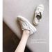 Women's Shoes Incredibly Comfortable Two Way Genuine Leather White Sneakers For Women, Spring/Summer Thin Style With Step Down Heel, Flat Casual Shoes_vogvips.com