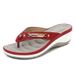 2023 Women's Slippers Summer New Fashion Metal Button Slides Shoes Wedge Beach Sandals Women Outside Platform Leisure_vogvips.com