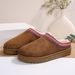 Women's Shoes Fur Half Slip Snow Shoes Autumn And Winter New 43 Size Plus Velvet Warm Thick Soled Slippers Without Heels Cotton Slippers_vogvips.com
