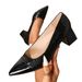 Slip-on chunky heel shoes New pointy women's high heels comfortable large size shoes_vogvips.com
