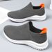 Women's Shoes Soft-soled Casual Shoes Fly-woven Breathable Mesh Shoes One-pedal Single Shoes Lightweight Mother Shoes_vogvips.com