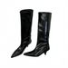 666-2~ Low Heel French Pointed Toe Over-the-Knee Women's 2025 Autumn New High Tube Riding Boots_vogvips.com