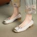 Cameido New Chinese Style Women's Single Shoes, 2025 Autumn Bow Shallow Single Shoes With Thick Heel, Soft Sole Pailu Shoes_vogvips.com