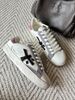 Women's Elegant White Leather X Logo Low Top Retro Sneakersfor Daily Wear_vogvips.com
