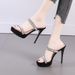 1513-29 Rhinestone Black European And American French Style Platform Sandals 2025 Spring/Summer New Ultra High Heel_vogvips.com