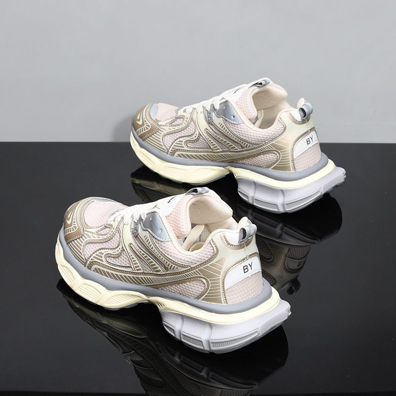 Men's Spring Summer Casual Breathable Chunky Shoes Comfortable Thick Sole Versatile Footwear Fashion Height Increasing B2409_vogvips.com