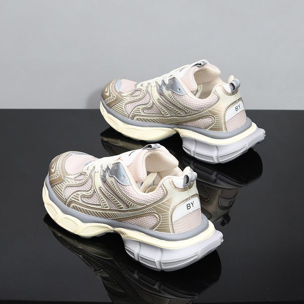 Men's Spring Summer Casual Breathable Chunky Shoes Comfortable Thick Sole Versatile Footwear Fashion Height Increasing B2409_vogvips.com