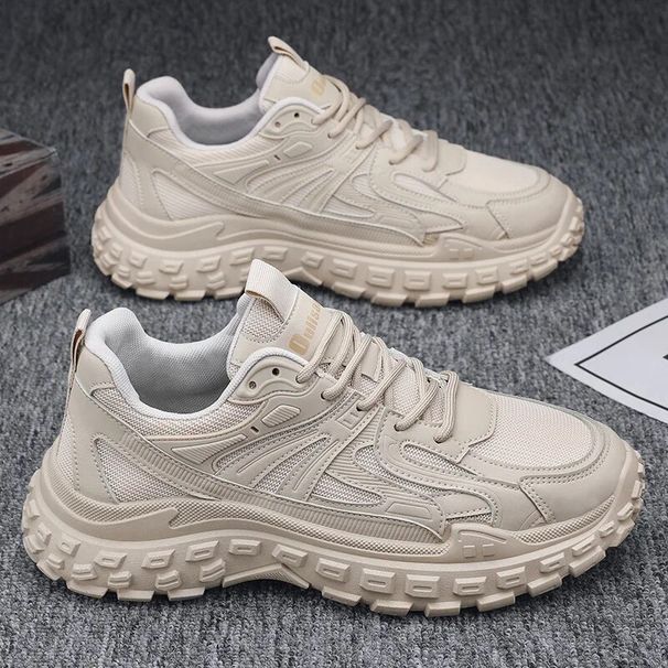 Casual Sneakers 2024 Black Fashion Platform Shoe Outdoor Mesh Breathable Vulcanized Sport Shoes For Men Erkek Ayakkabı_vogvips.com