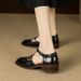 Mary Jane For Women 2025 New Soft Leather Retro Brogue Women's British Style Loafers Chunky Heel Single Shoes_vogvips.com