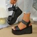 Fashionable Platform Muffin And 9cm Line Belt Plus Size Women's Shoes_vogvips.com