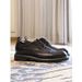Euro Step British Style Brogue Carved Trendy Business Casual Leather Men's Summer Black Height-Increasing Derby Shoes_vogvips.com