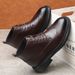 European Warm Series 2025 Winter New Thick-Soled 6-Hole British Style Trendy Martin Warm Fleece-Lined Short Men's Leather Boots_vogvips.com