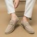2024 Spring And Autumn New Men's Suede Leather Shoes Size 38-46 Soft Sole Slip-On Suit Loafers_vogvips.com