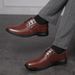 Suitable For All Seasons New Men's Genuine Perforated Sandals Business Formal Leather Single Hollow Out Shoes_vogvips.com