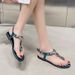 2025 New Summer Buckle Strap Post Bohemian Style Versatile Thong Toe Flat Sandals For Women Roman Shoes_vogvips.com