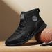Men's Casual Shoes For Autumn And Winter With Fleece Warmth, Mid-Top Men's Shoes, Soft-Soled Octopus Shoes, Large Size 4_vogvips.com