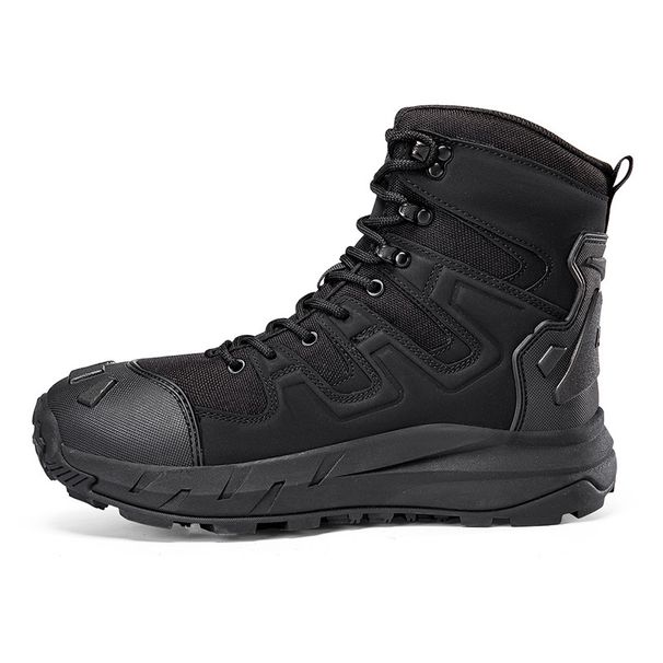 New Tactical Boots For Men's Outdoor Hiking And Mountain Rescue Shoes, Mid Top Desert Workwear Boots, Men's Large Size_vogvips.com
