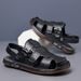 Sandals In Summer, Genuine Leather Bag Top, Sandals Men Outdoor Wear And Driving, Non Slip Beach Shoes For Men, Trendy_vogvips.com