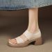 2026 New 6cm Super Soft Leather Soft Sole With Fish Mouth Sandals Women's Summer Wear Thick Heel High Heel Roman Shoes_vogvips.com
