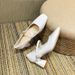 Retro Rhinestone-covered Square-toe Patent Leather High-heel Flats With 6cm Heel, Versatile Casual Loafers, Suitable For Office Wear, High Heels_vogvips.com