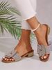Large Size Women's Comfortable Casual Fashion Diamond Slip-On Sandals For Outdoor Wear_vogvips.com