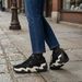 Retro Wave Shape Platform Trainers Men Women Shock Resistant Anti Slip Street Sneakers_vogvips.com