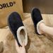 Women's Shoes Retro Style Fur Slippers Closed Toe Half Slip Shoes For Women New Flat Soled Ladies Plus Velvet Snow Boots Women's Shoes_vogvips.com