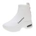 Women's Chunky Sole Platform Sneakers - Breathable High-Top Lace-Up Shoes With Back Zipper For Casual & Sporty Style_vogvips.com