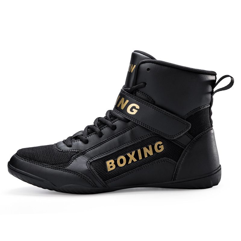 Boxing Shoes Unisex Shoes High Top Non Slip And Anti Fall Boxing Shoes For Men And Women Professional Training And Wear Resistant Wrestling Shoes_vogvips.com