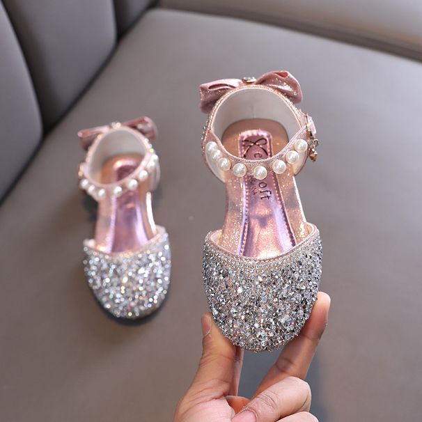 New Small Big Child Girl Princess Baby Single Shoe Sandals Dance Performance Shoes_vogvips.com