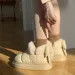 Cute Warm Ankle Boots Winter Women's Bow Warmth Plush Bow Cotton Shoes 2024 New Waterproof Down Cloth Short Barrel Snow Boots_vogvips.com