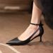 MTX Single Shallow Mouth Women's Shoes Nude Color 2025 Spring New Pointed Toe Stiletto Elegant One-Strap Buckle High Heels_vogvips.com