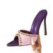 Light Style Purple Spliced Rivet High-heeled Sandals For Women, Summer Pointed Toe Stiletto Fashion Outdoor_vogvips.com
