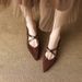 Chengdu Style~Retro Pointed Toe Cross-Strap Mary Jane Women's Shoes For Spring And Summer, Genuine Leather Suede_vogvips.com