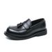 New Fashion Genuine Leather Retro Business Men's Casual Shoes Black Daily Office Loafers One-step Driving Party Dress Wedding Men's Shoes_vogvips.com