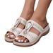 Large Summer New Style Cool For Women, Flat Bottom Slope Heel Hollow Water Diamond Embroidered Women's Slippers_vogvips.com