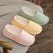 Summer Thin Cotton Maternity Shoes 56789 Months Breathable Non-Slip Soft Sole Closed Heel Postpartum Slippers For Women_vogvips.com