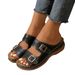 Breathable Thick Bottom Slope Heel Fish Mouth Cool Slippers For Women 2025 New Style Belt Buckle Large Size Outerwear_vogvips.com