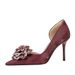 8238-H55 Chinese Style Women's Banquet High Slim Heels, Shallow Mouth, Pointed Toe, Side Hollowed Out Flower Patterned_vogvips.com