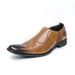 Euro Step Business Brogue Casual Leather Men's Slip-On Formal Office Groom Wedding Shoes_vogvips.com