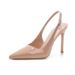 2025 Summer New Style Thin Heel Pointed Toe Backless Versatile Nude Patent Leather High Heels Fashion Korean Version_vogvips.com